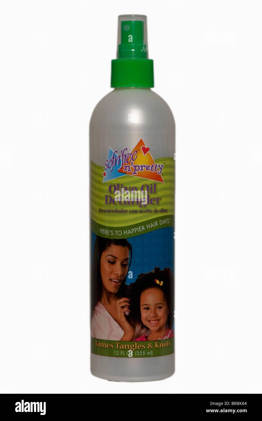 Black afro-caraibica prodotti per capelli. Olio di oliva Detangler. Foto Stock