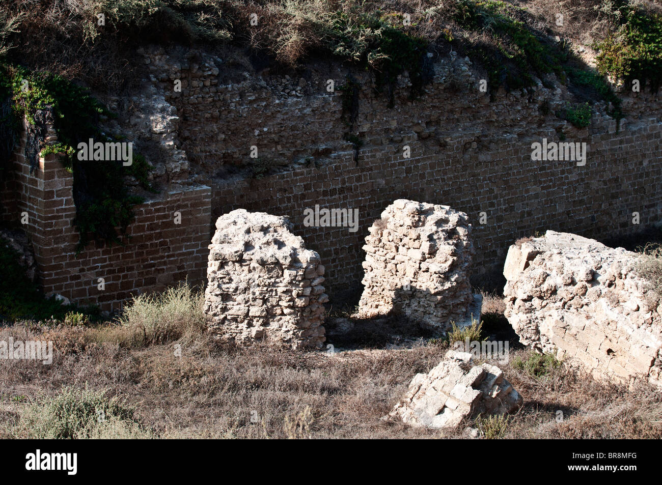 Il fossato al Apollonia Israele Foto Stock