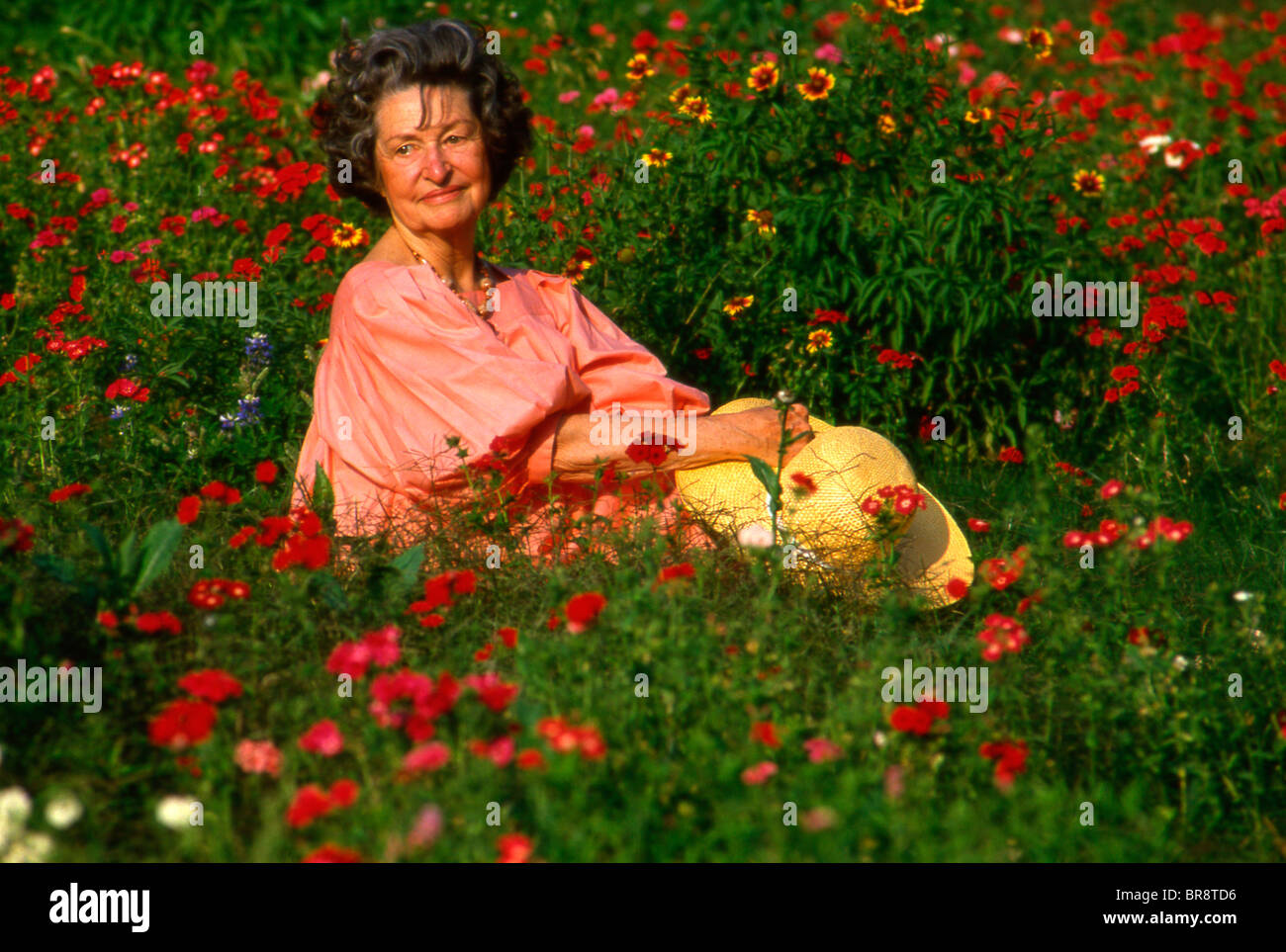 Lady Bird Johnson presso la LBJ Ranch Austin in Texas. Foto Stock