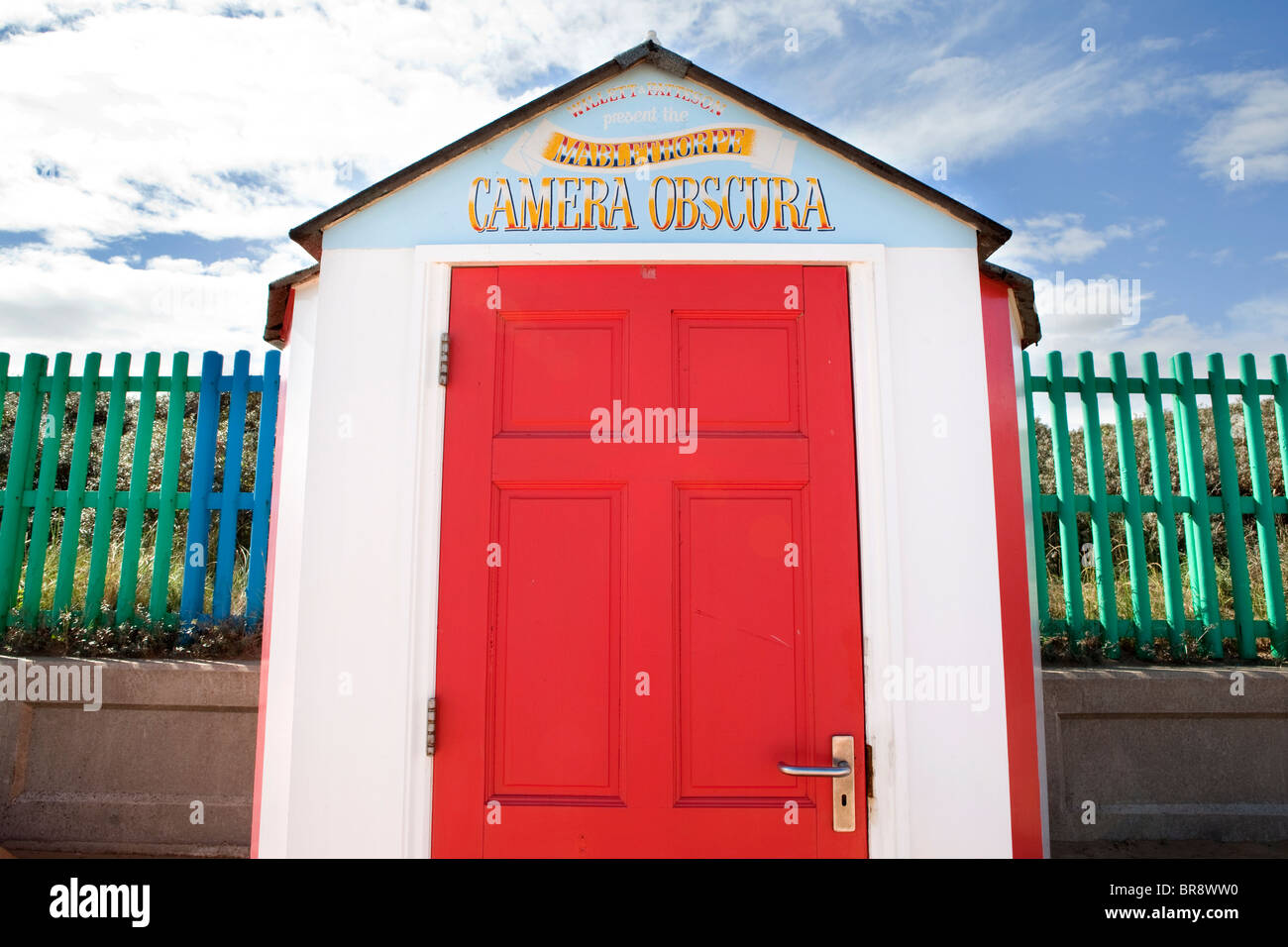 La Camera Obscura beach hut in Mablethorpe. Foto Stock