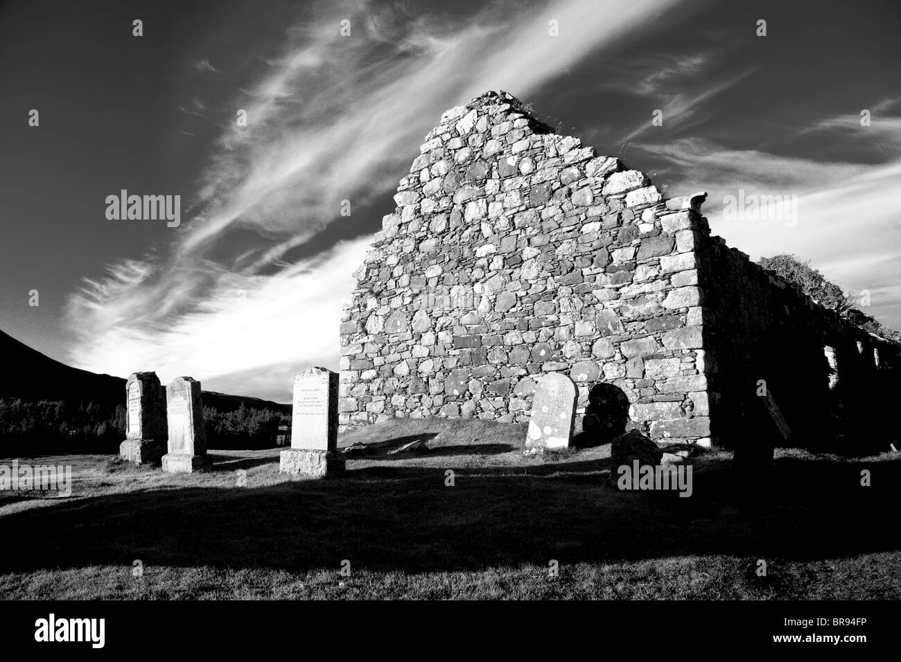 Un cimitero di Skye Isola di Skye in Scozia. Foto Stock