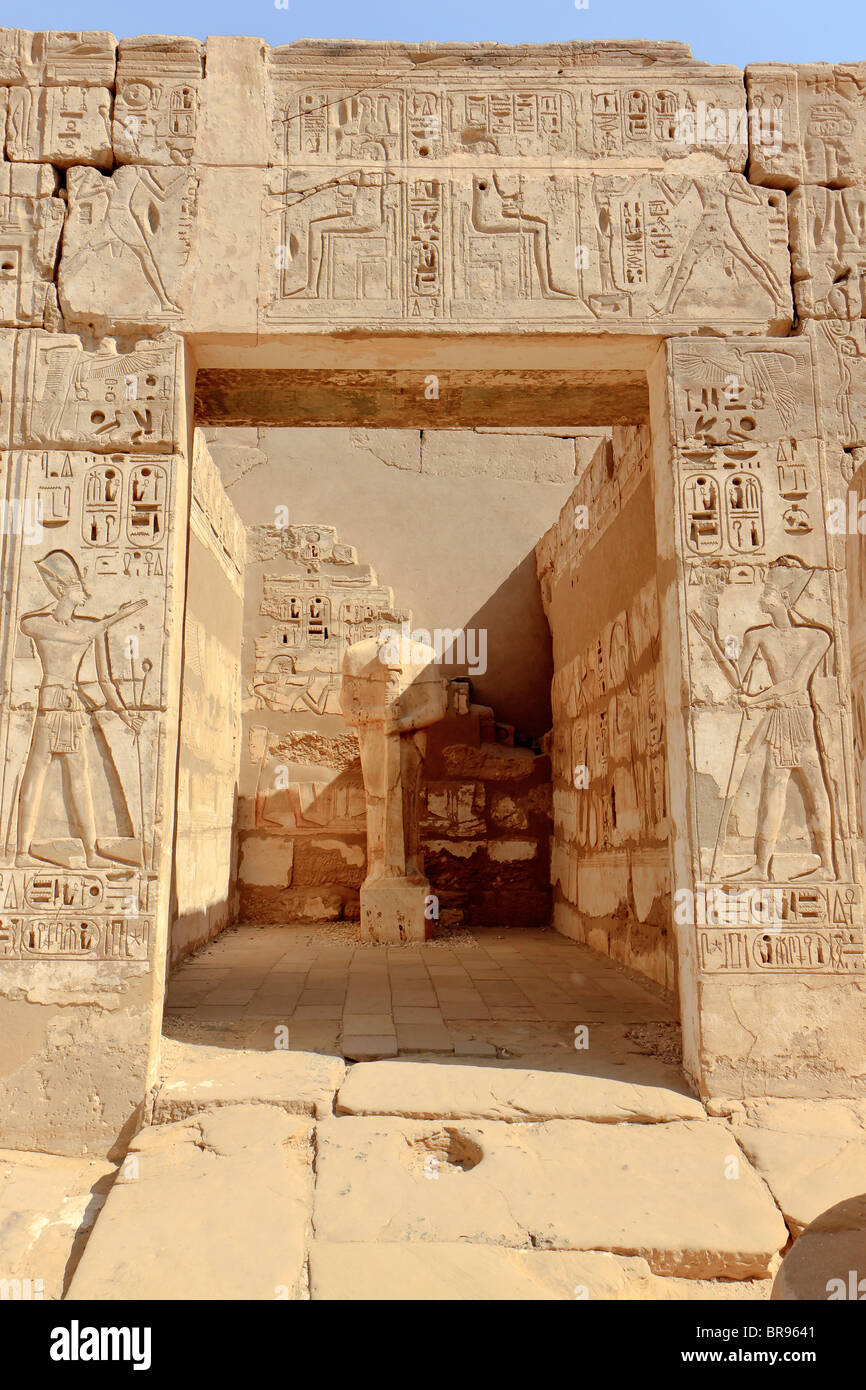 Egitto Medinet Habu tempio Foto Stock