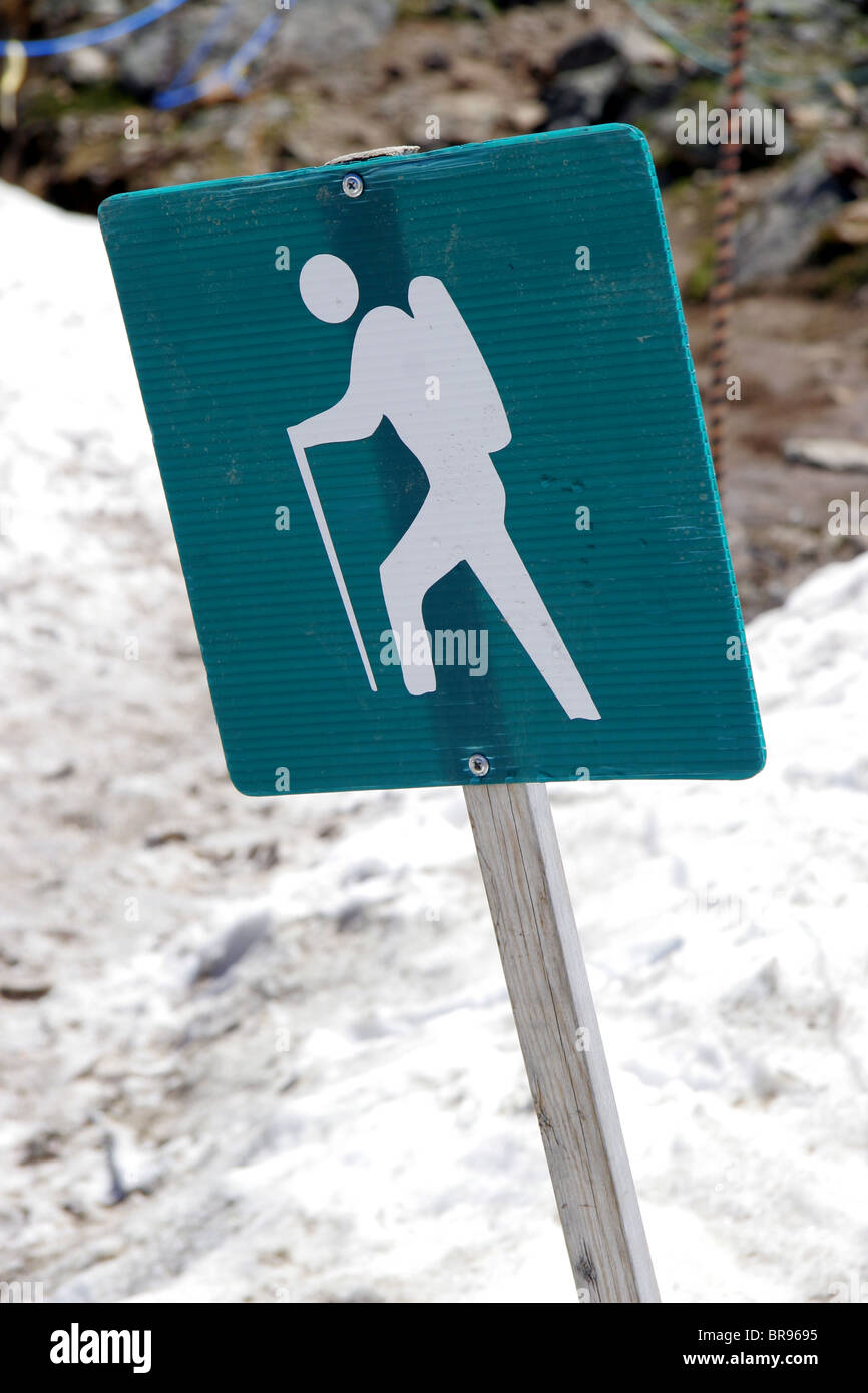 Percorso di trekking segno, Whistler, Canada Foto Stock