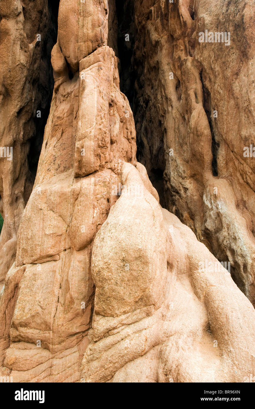 Formazione di roccia presso il Giardino degli Dei - Colorado Springs, Colorado, STATI UNITI D'AMERICA Foto Stock