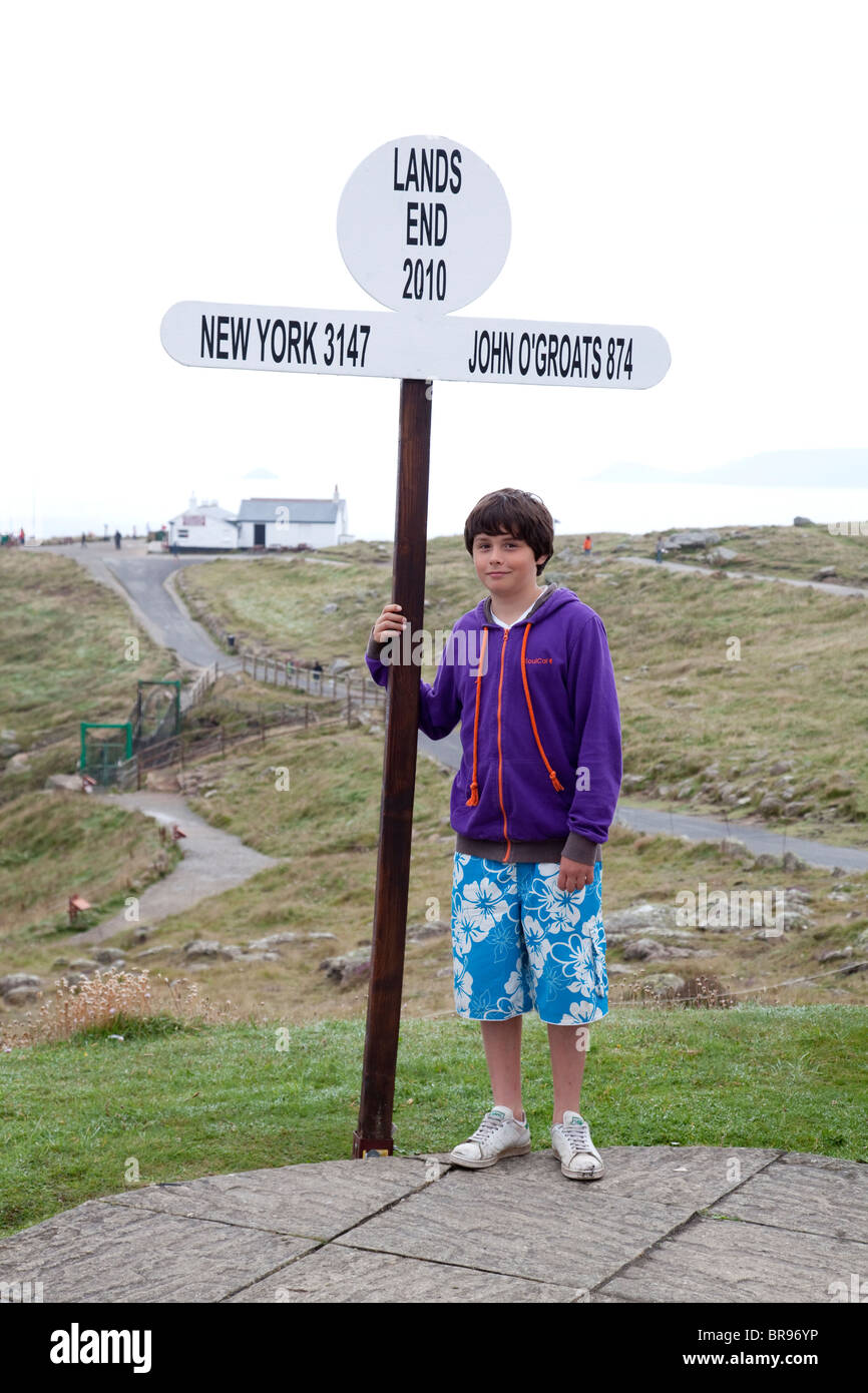 Lands End segnaletica Foto Stock