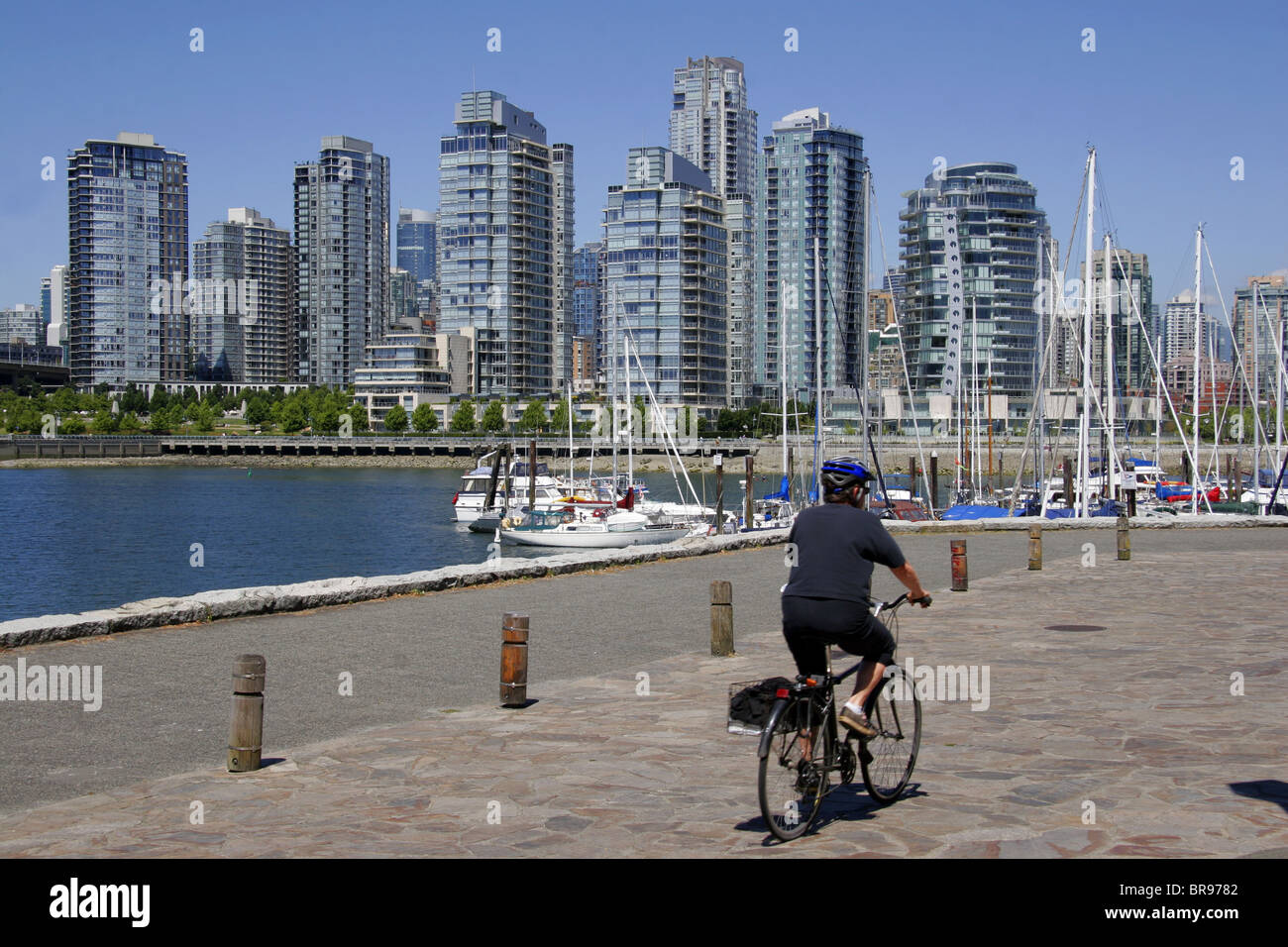 Escursioni in bicicletta in Vancouver, British Columbia, Canada Foto Stock