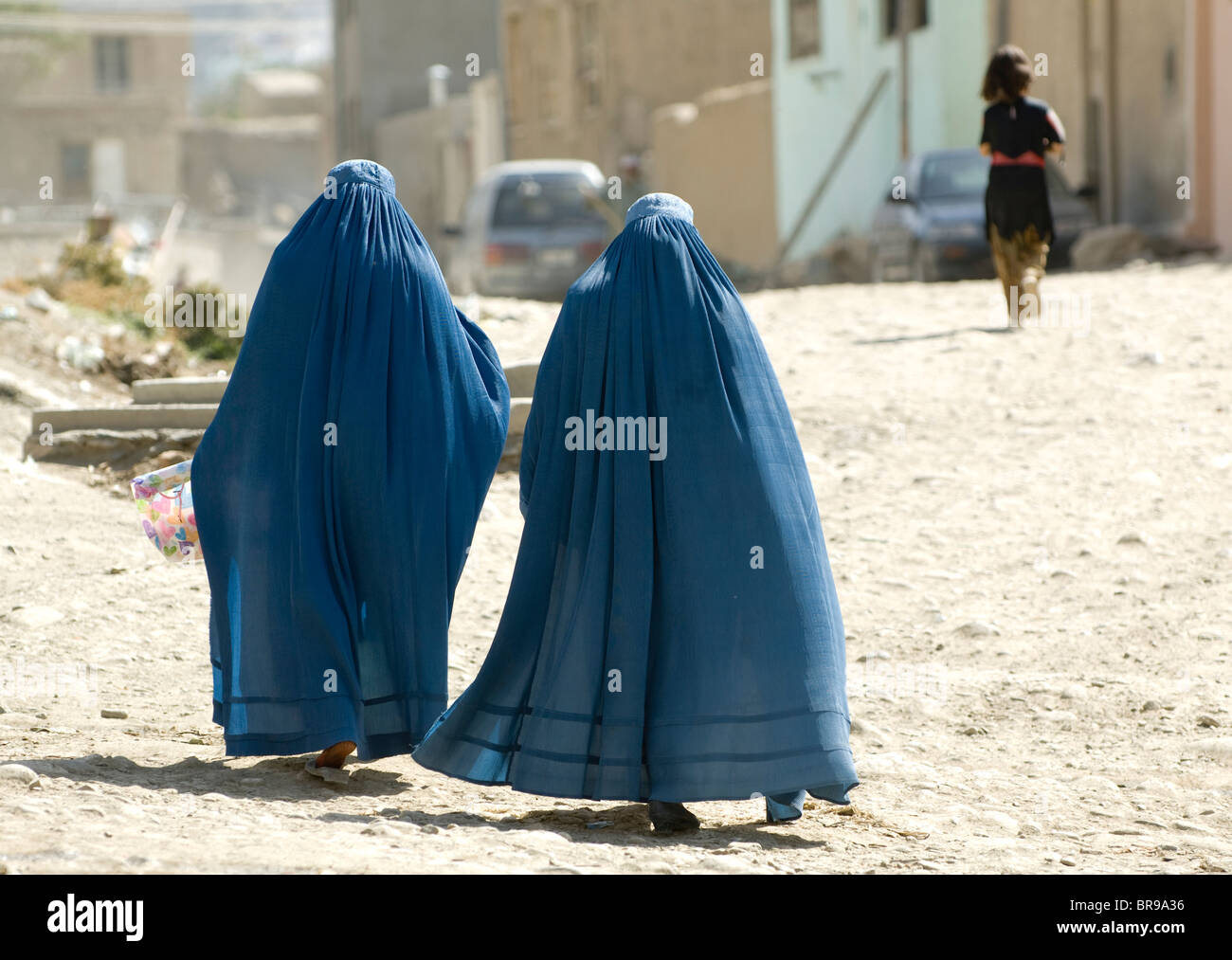 Le donne in burka-burqa a Kabul, Afghanistan Foto Stock