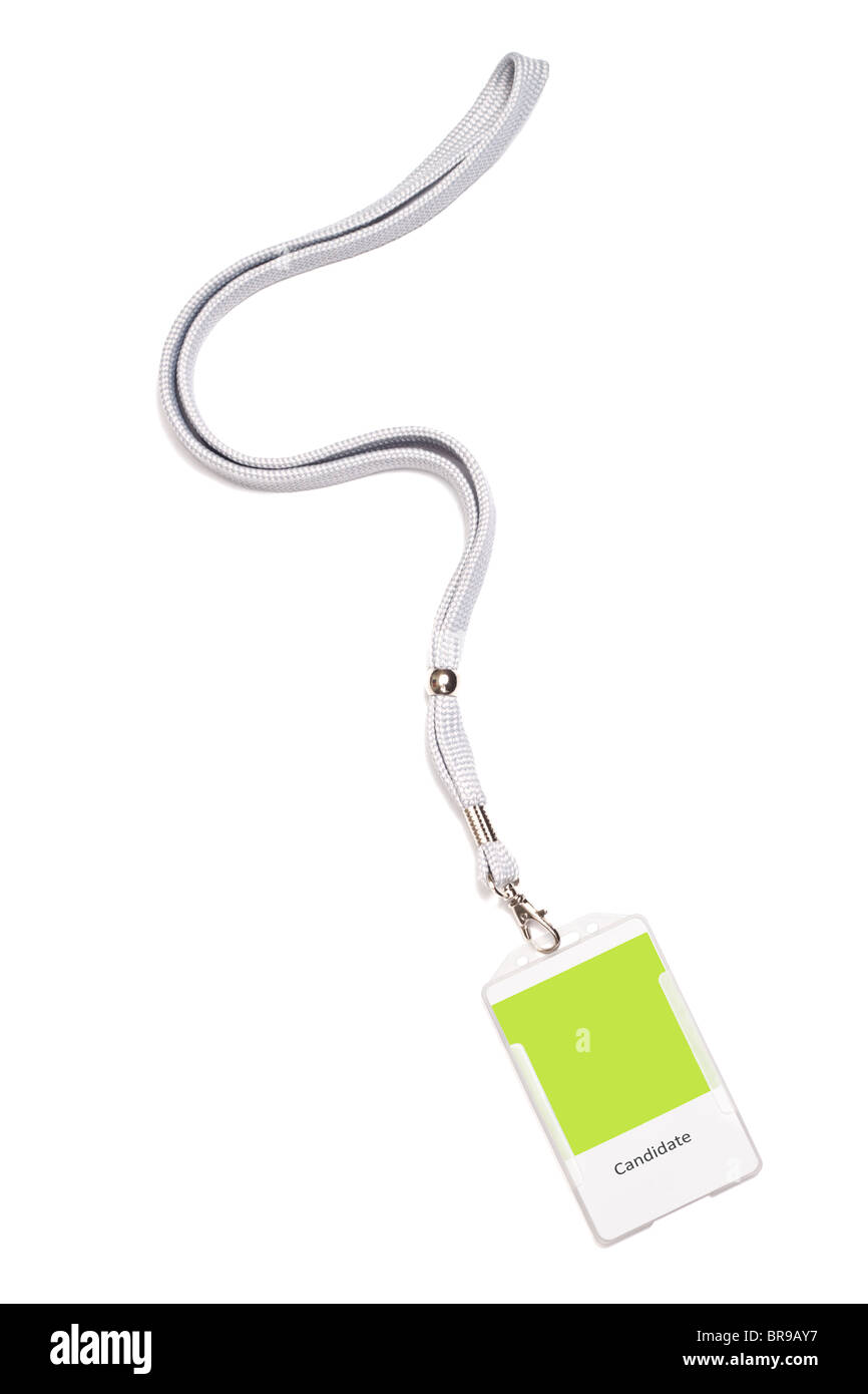 Bianco Verde tag name Foto Stock