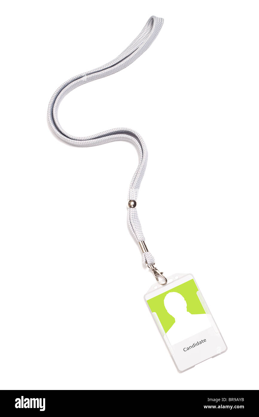 Silhouette maschio tag ID Foto Stock