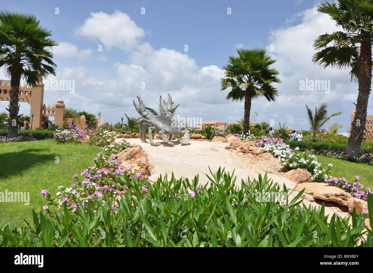 Modello di un granchio al di fuori del Club Hotel Riu Garopa, Sal, Capo Verde Foto Stock