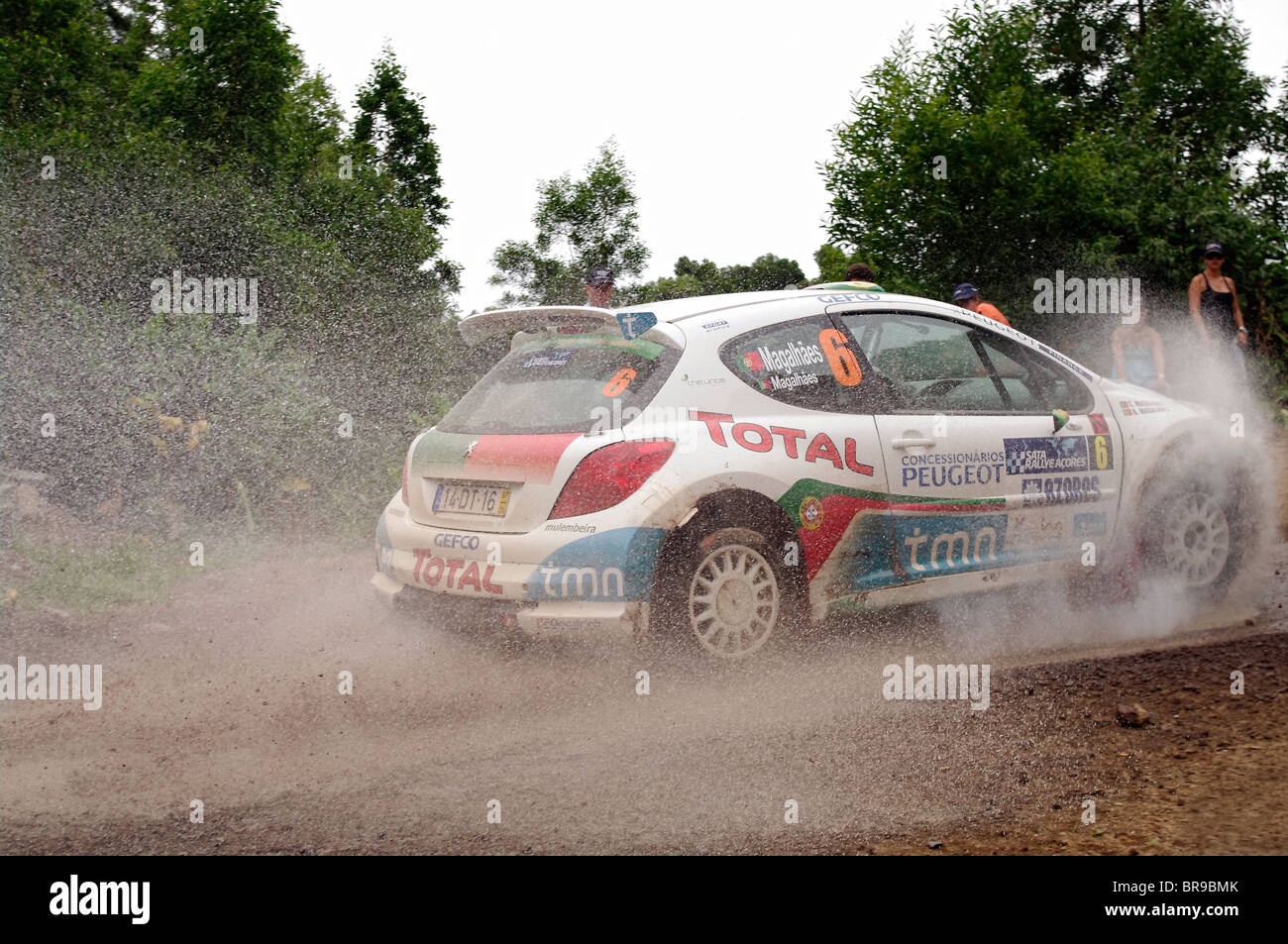 Prese durante il rally IRC 2010 nelle Azzorre Foto Stock