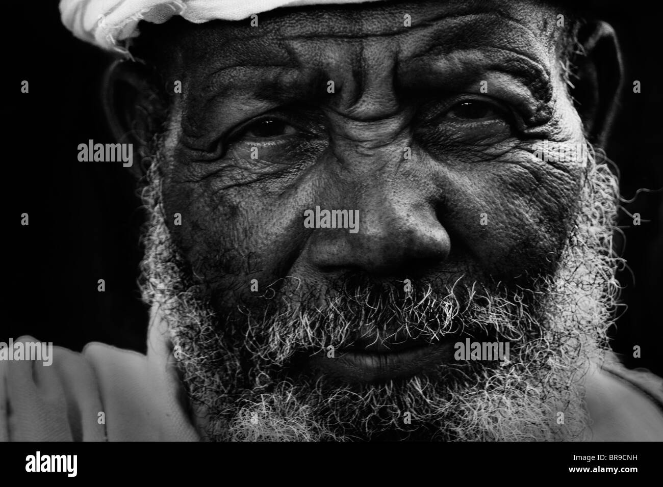 Il vecchio uomo il ritratto di Sekota Etiopia. Foto Stock