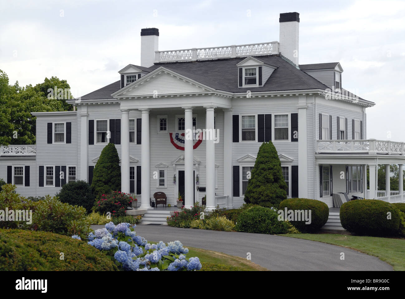 Un edificio storico di Plymouth, Massachusetts Foto Stock
