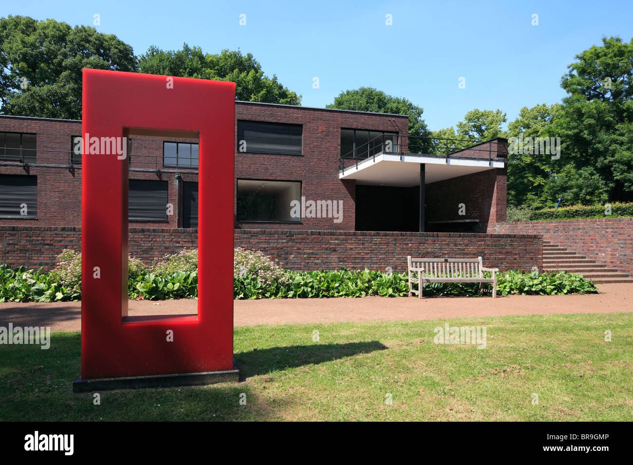 Museumskomplex Haus Lange und Haus esteri, das Foto zeigt Haus Lange, Krefeld, Rhein, Niederrhein, Renania settentrionale-Vestfalia Foto Stock