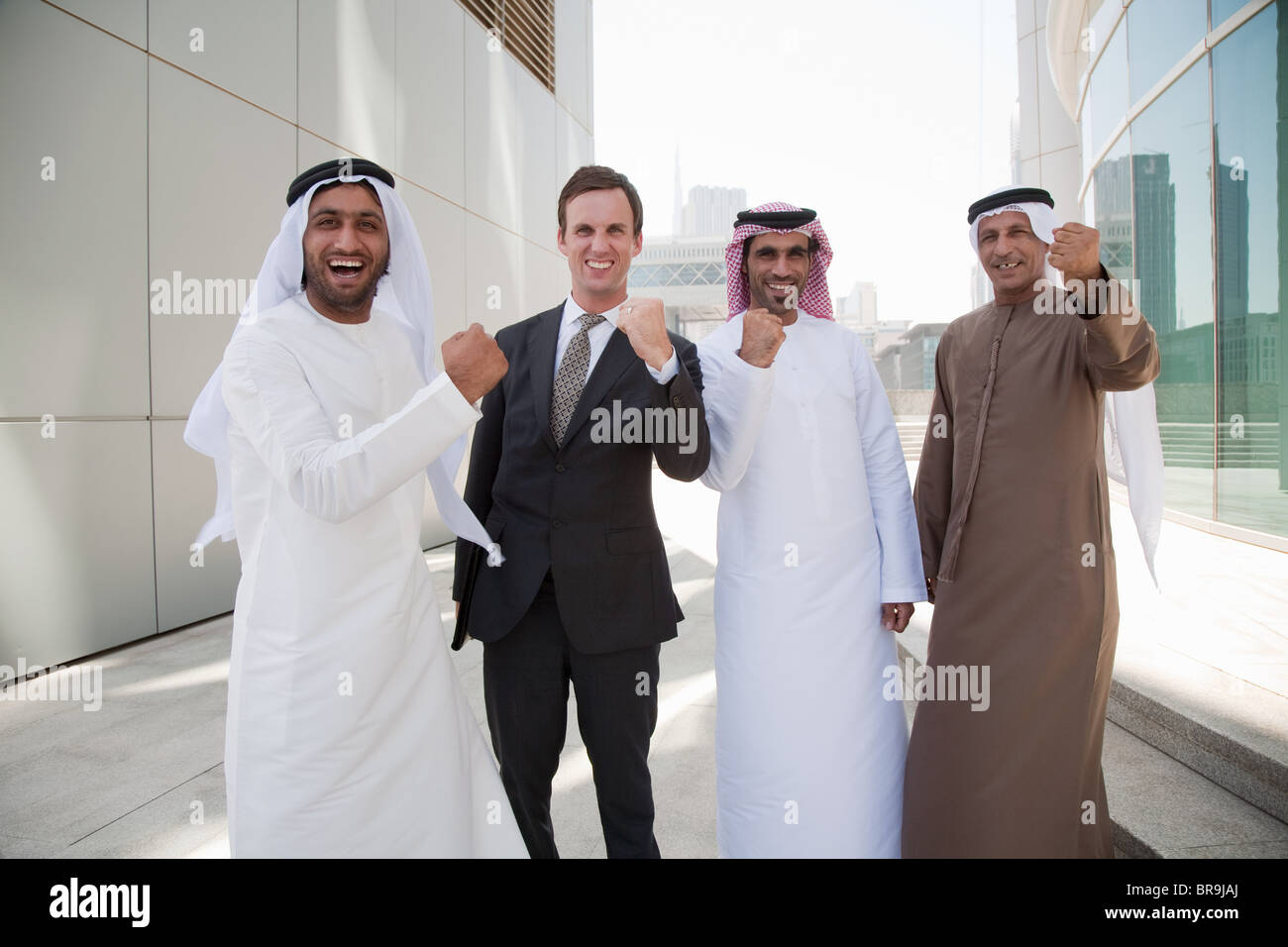 In Medio Oriente e gli imprenditori occidentali tifo Foto Stock