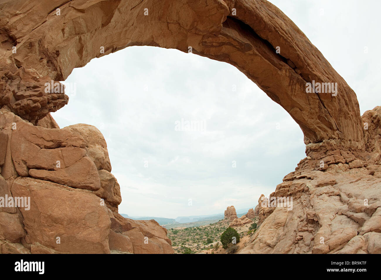 Finestra del nord, il Parco Nazionale di Arches, Utah, Stati Uniti d'America Foto Stock