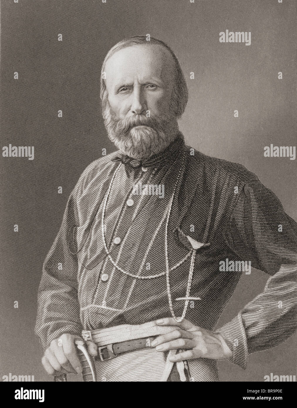 Giuseppe Garibaldi, 1807 e 1882. Esercito italiano e figura politica. Foto Stock