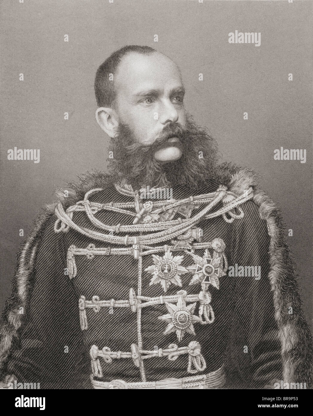Franz Joseph I o Francesco Giuseppe I, 1830 a 1916. L'imperatore d'Austria, Re di Boemia e di Re apostolico di Ungheria. Foto Stock