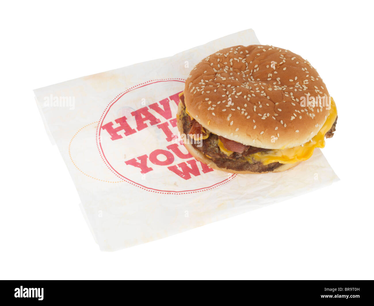 XL doppio Bacon Cheeseburger Foto Stock