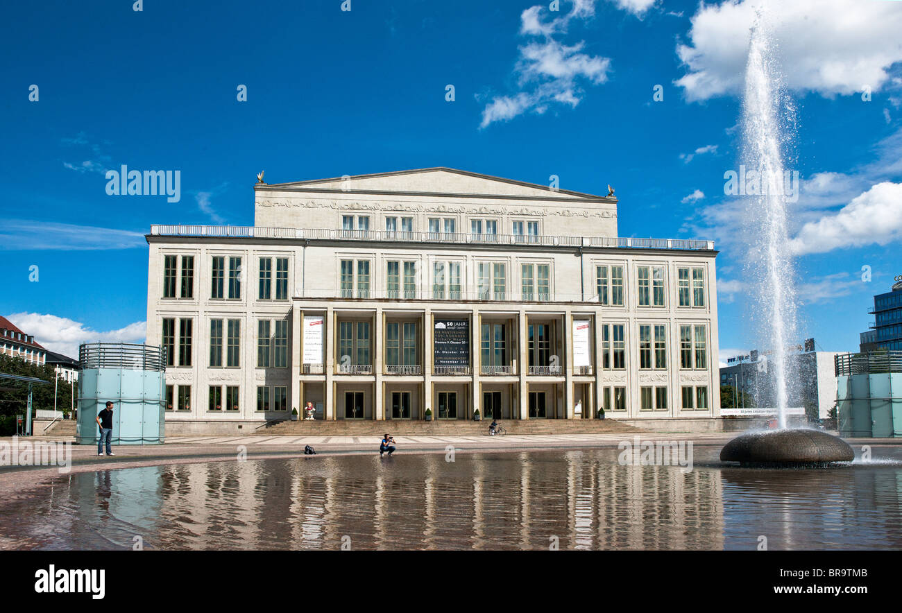 L' opera di Leipzig, in una città nella parte orientale dello stato tedesco della Sassonia Foto Stock