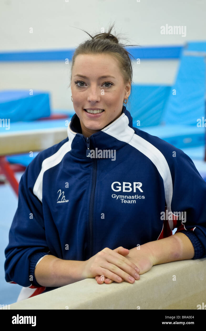 21.9.10 British ginnastica Premere Giorno.I membri della Squadra Nazionale in formazione prima del Commonwealth e campionati del mondo. Foto Stock