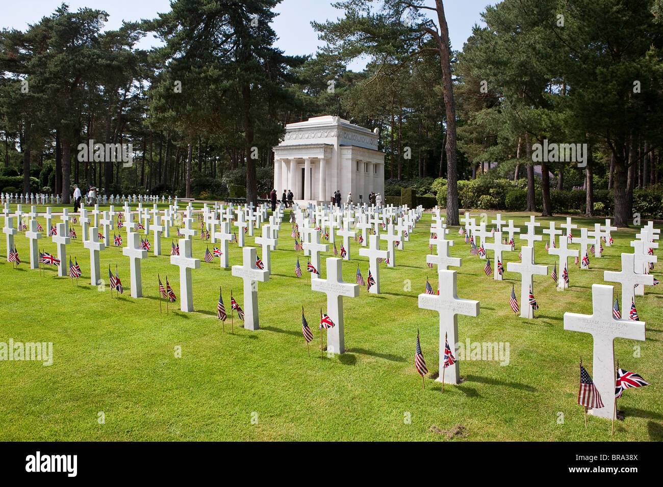 Stati Uniti veterani giorno osservanza / Ricordo 2009 a Brookwood Cimitero Militare Inghilterra Foto Stock