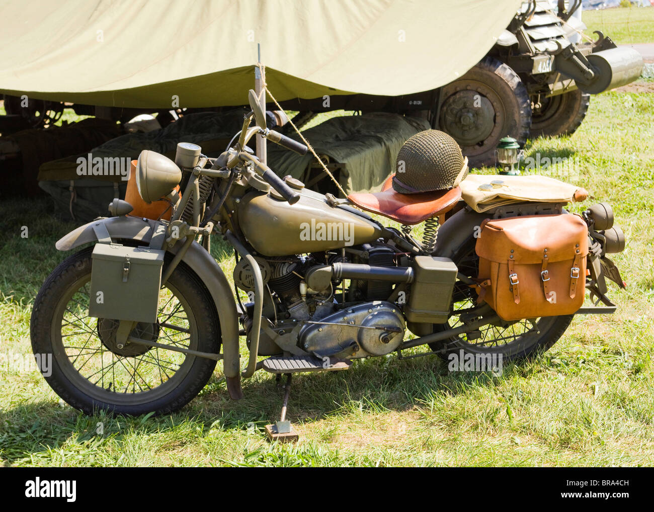 Harley Davidson durante la seconda guerra mondiale era la soluzione WLA MOTO - USA Foto Stock
