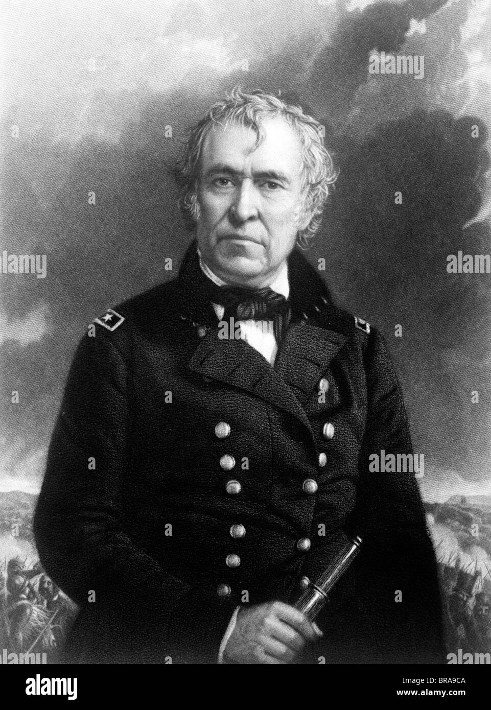 1800s ritratto Zachary Taylor in uniforme militare dodicesimo presidente americano Foto Stock