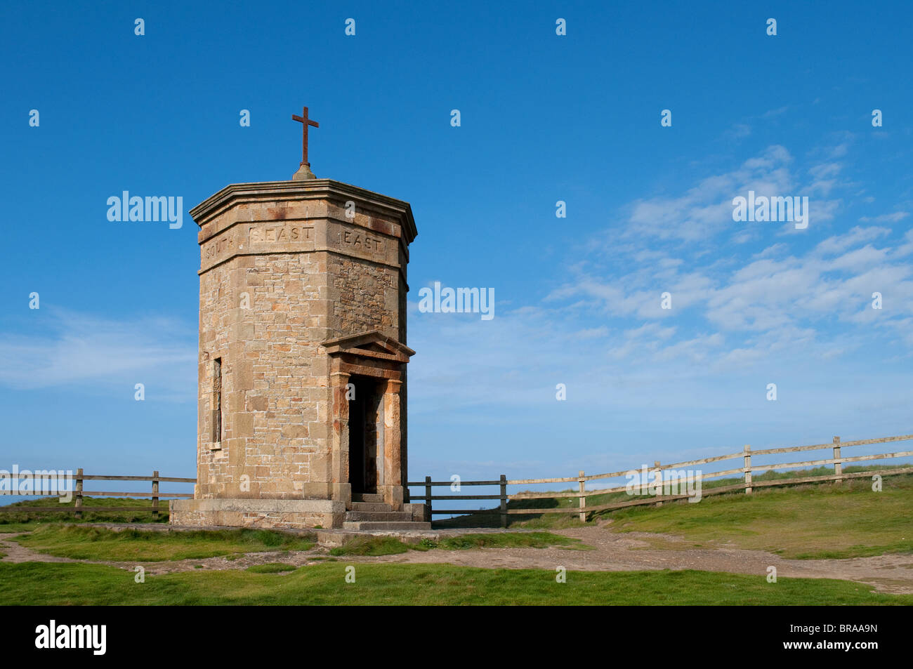 La ' torre dei venti ' a compass point, Bude, Cornwall, Regno Unito Foto Stock