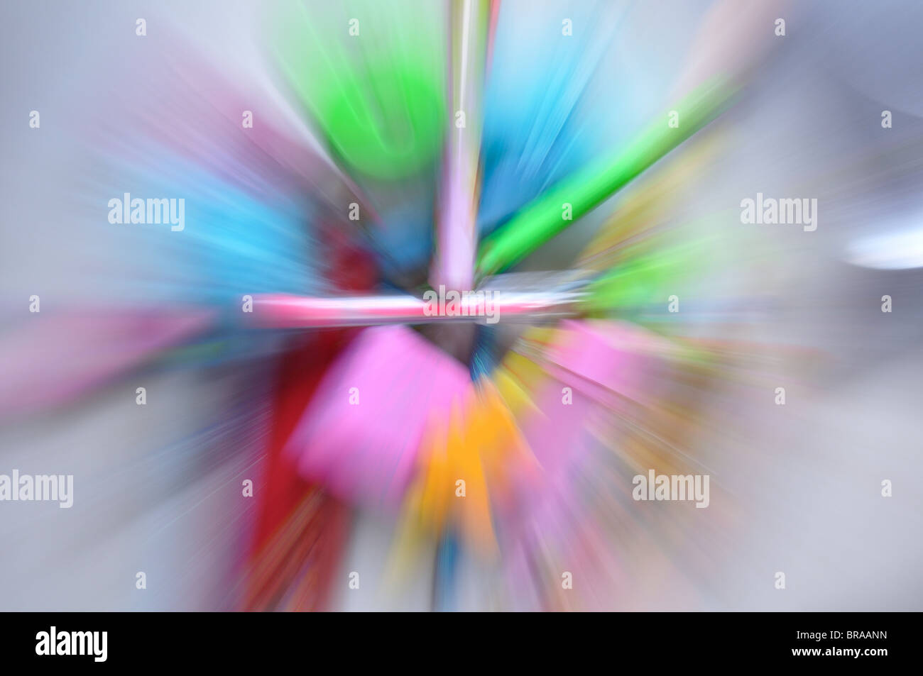 Stella di movimento zoom burst effetto di sfocatura Foto Stock