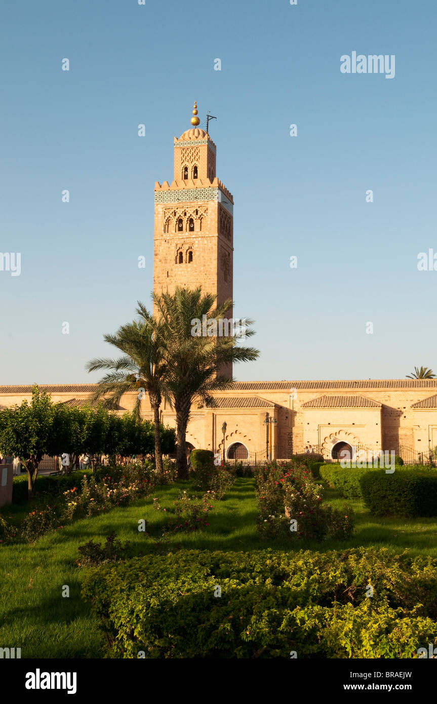 La Moschea di Koutoubia, Sito Patrimonio Mondiale dell'UNESCO, Marrakech, Marocco, Africa Settentrionale, Africa Foto Stock
