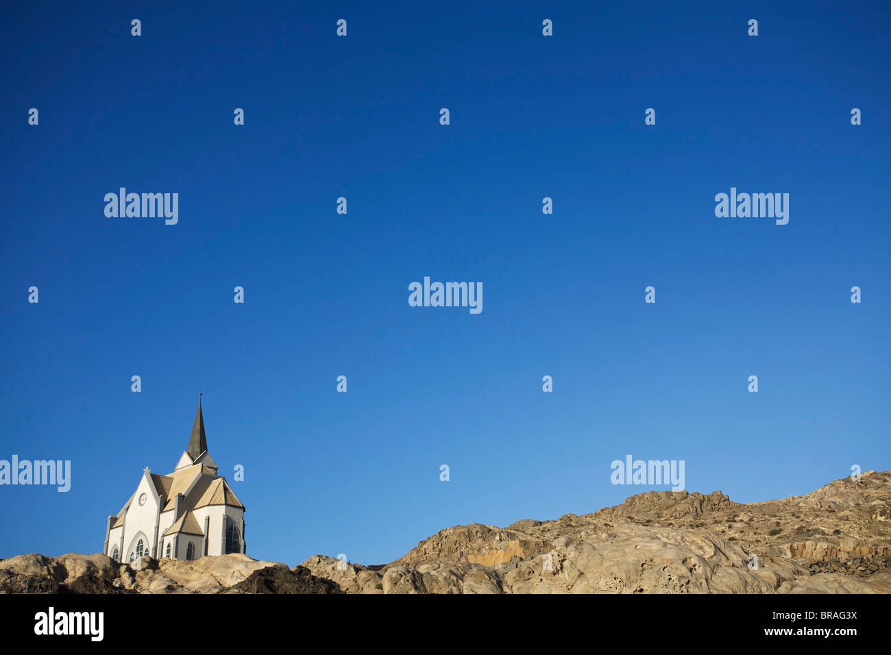 Chiesa luterana, Diamond Mountain, Luderitz, Namibia, Africa Foto Stock