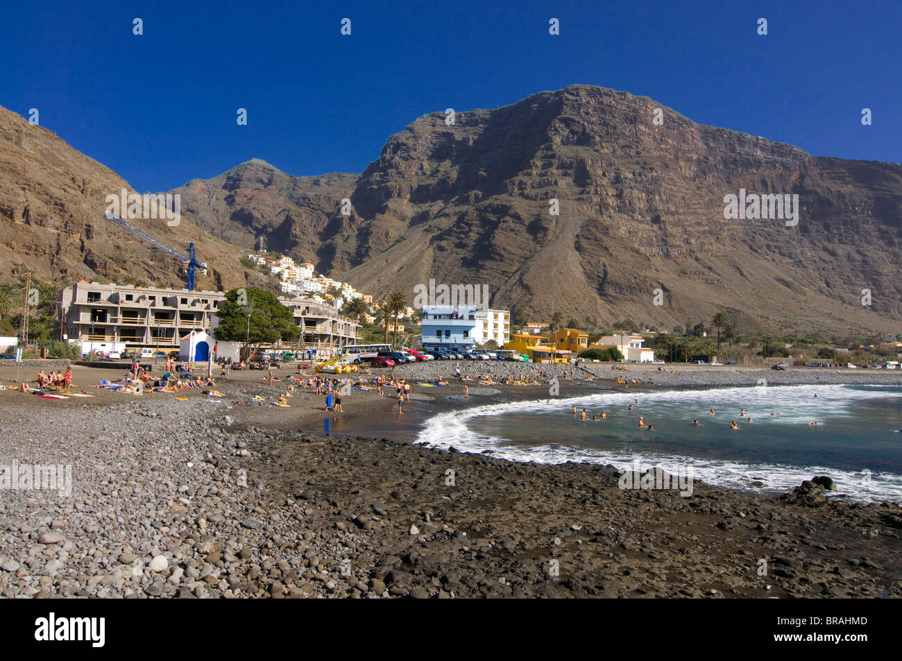 Spiaggia di Valle Gran Rey, La Gomera, isole Canarie, Spagna, Europa Foto Stock