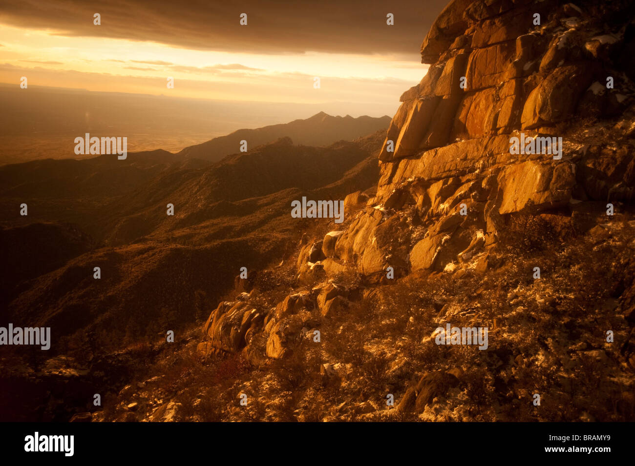 Il Sandia Peak, Albuquerque, Nuovo Messico, Stati Uniti d'America, America del Nord Foto Stock