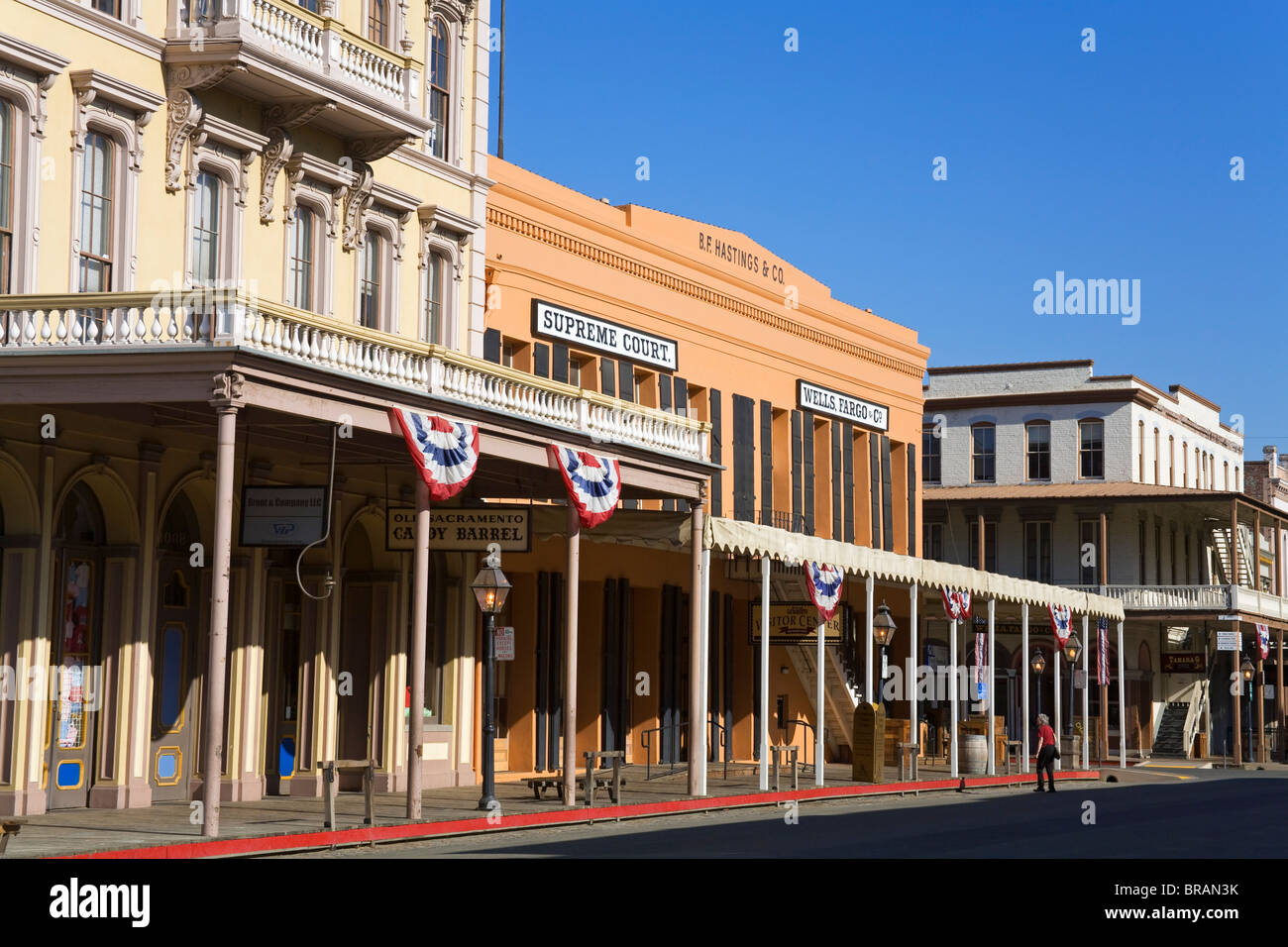 La seconda strada nella città vecchia a Sacramento, California, Stati Uniti d'America, America del Nord Foto Stock