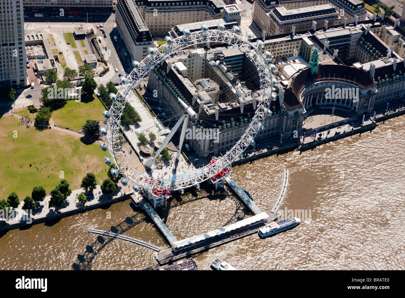 Fotografia aerea di BA London Eye Foto Stock