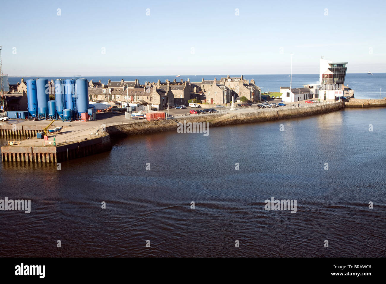 Operazione di Marina Centro, alloggiamento, dei serbatoi di stoccaggio, Port Harbour, Aberdeen, Scozia Foto Stock