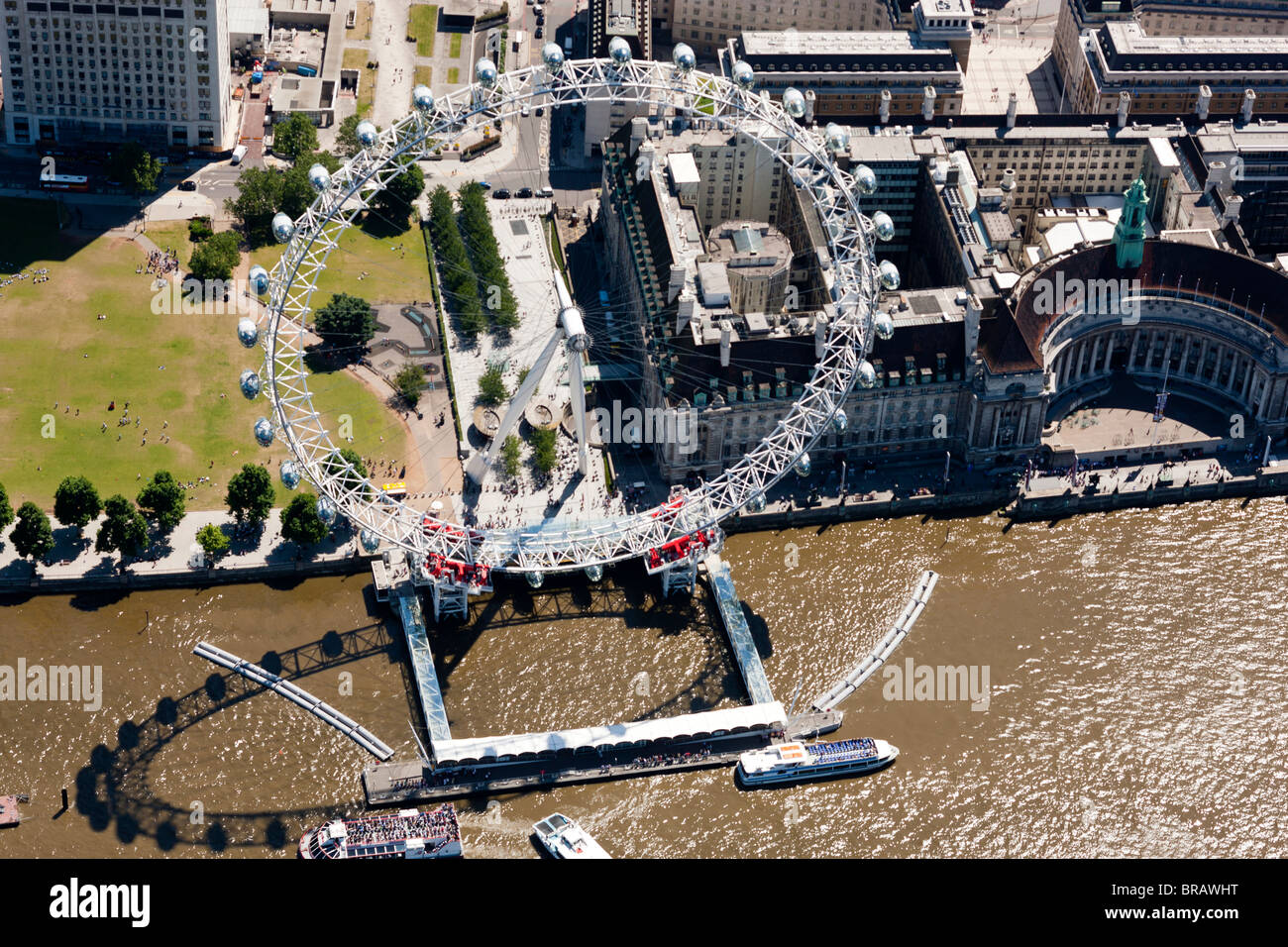 Fotografia aerea di BA London Eye Foto Stock