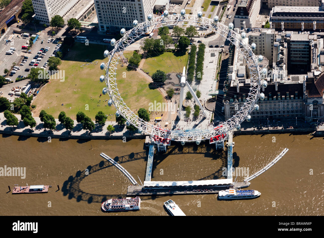 Fotografia aerea di BA London Eye Foto Stock