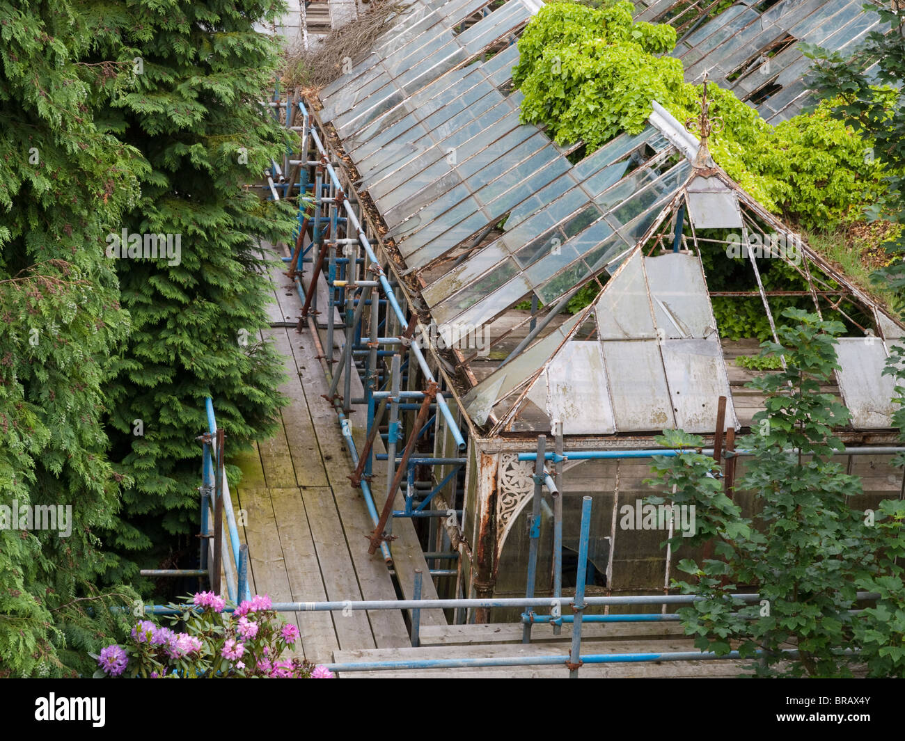 Il Conservatorio di Wentworth Castello e Giardini, Stainborough vicino a Barnsley in South Yorkshire Foto Stock