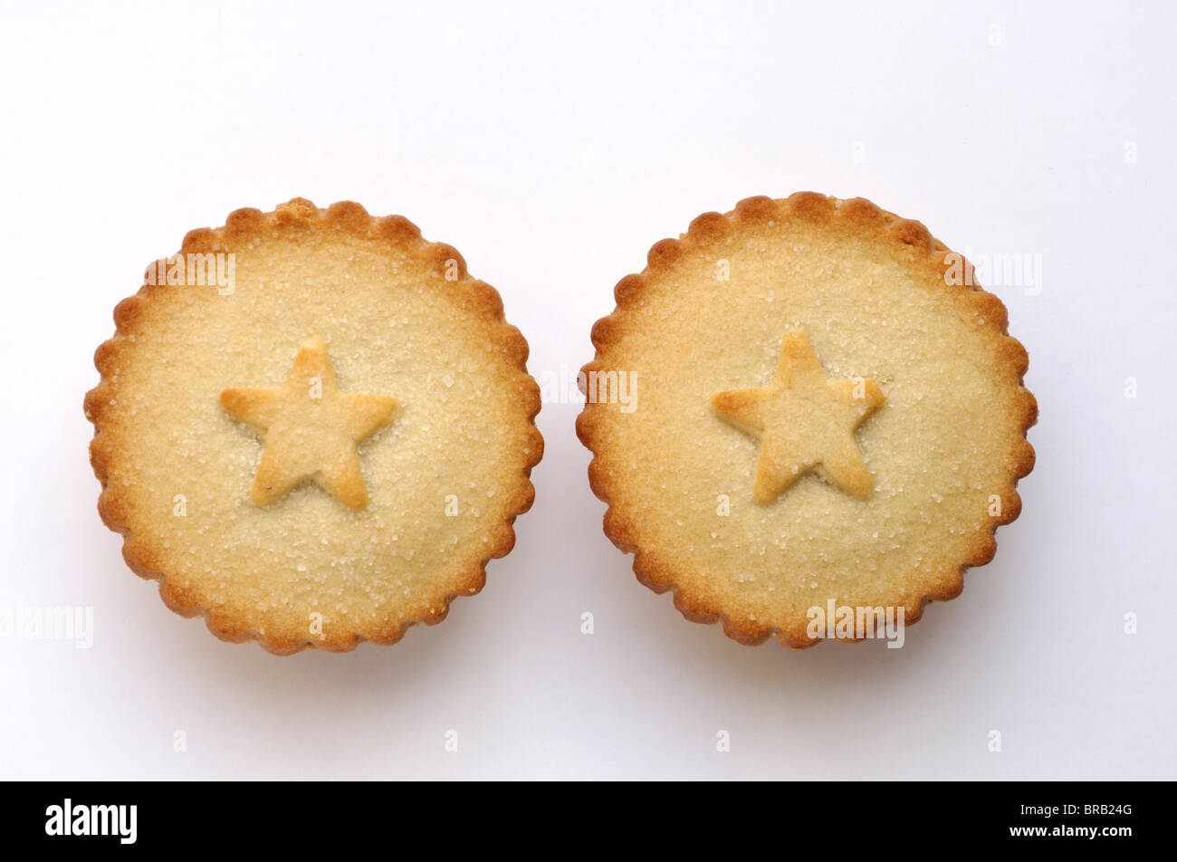 Due mince pies. Foto Stock