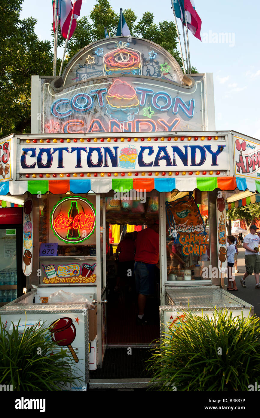 Il cotone CANDY STAND Minnesota State Fair Foto Stock