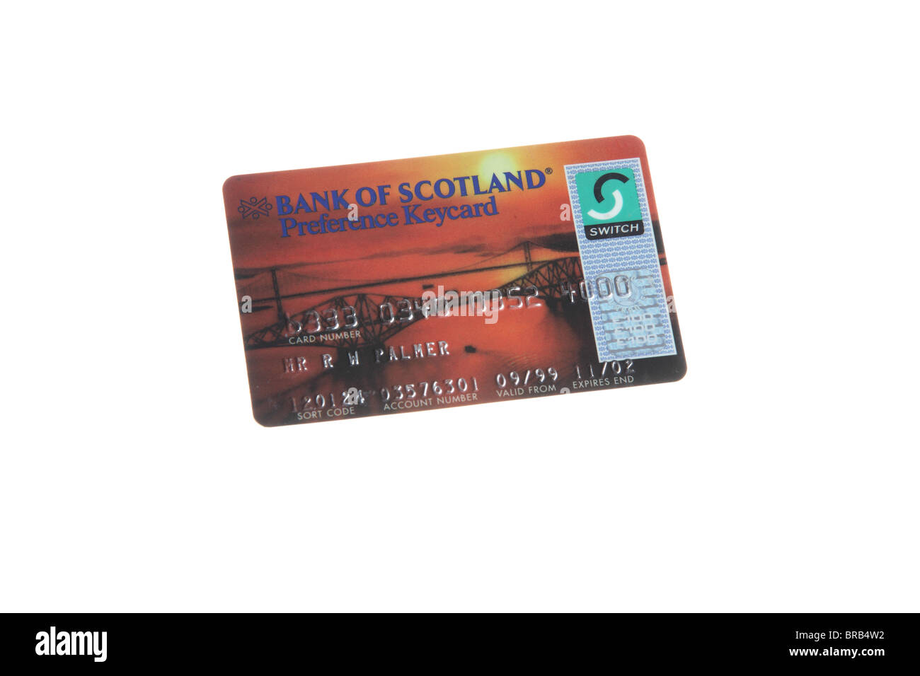 Bank of Scotland Credit card Foto Stock