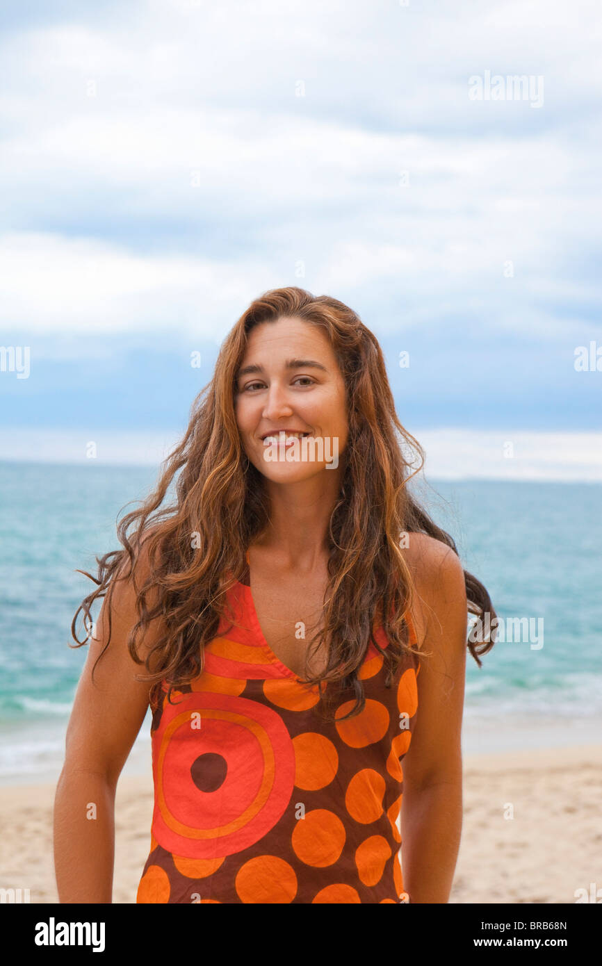 Ritratto di donna dal mare Foto Stock