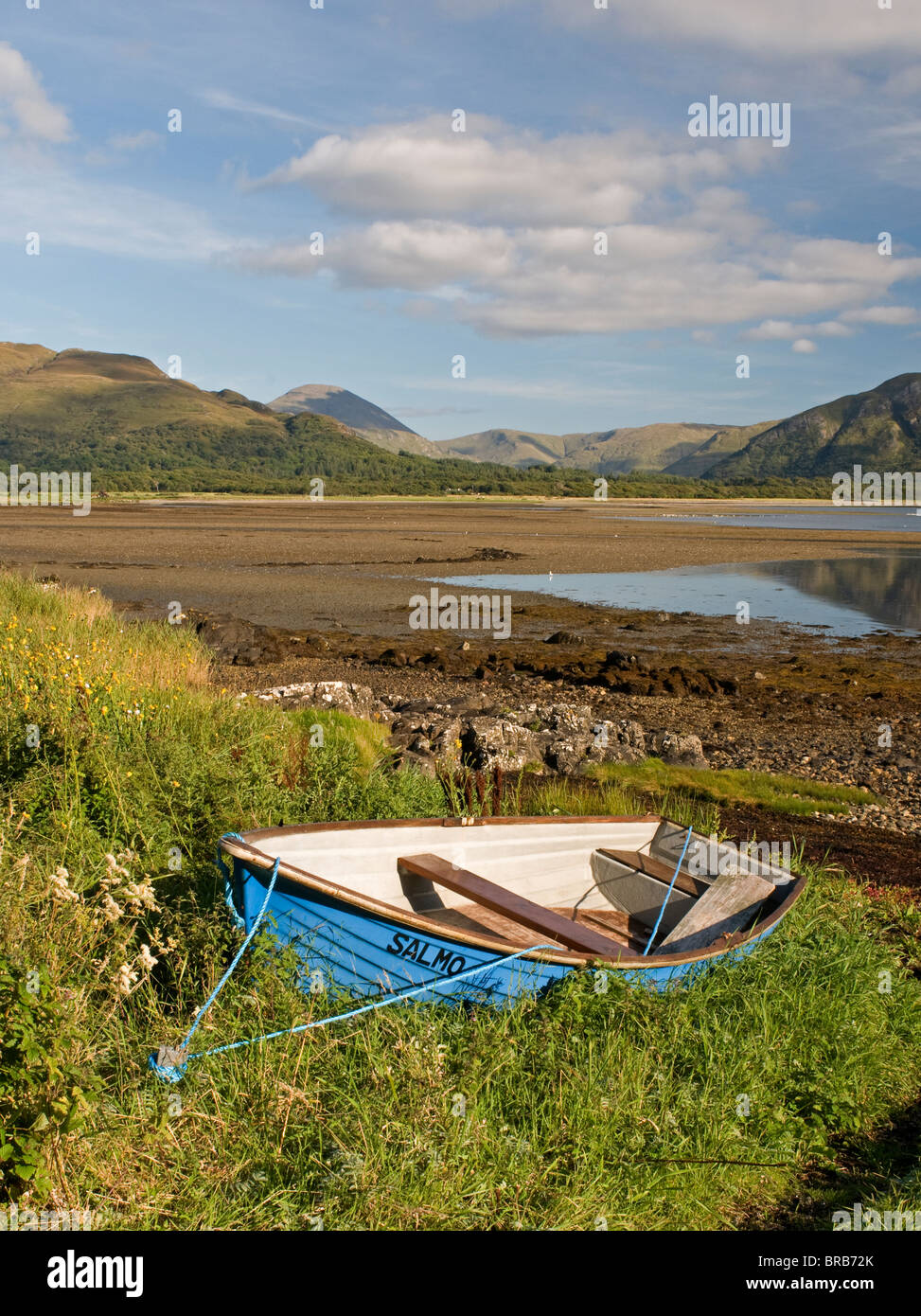 La bassa marea sul Loch na Keal sull'Isle of Mull, Argyll and Bute, Strathclyde, Scozia. SCO 6695 Foto Stock