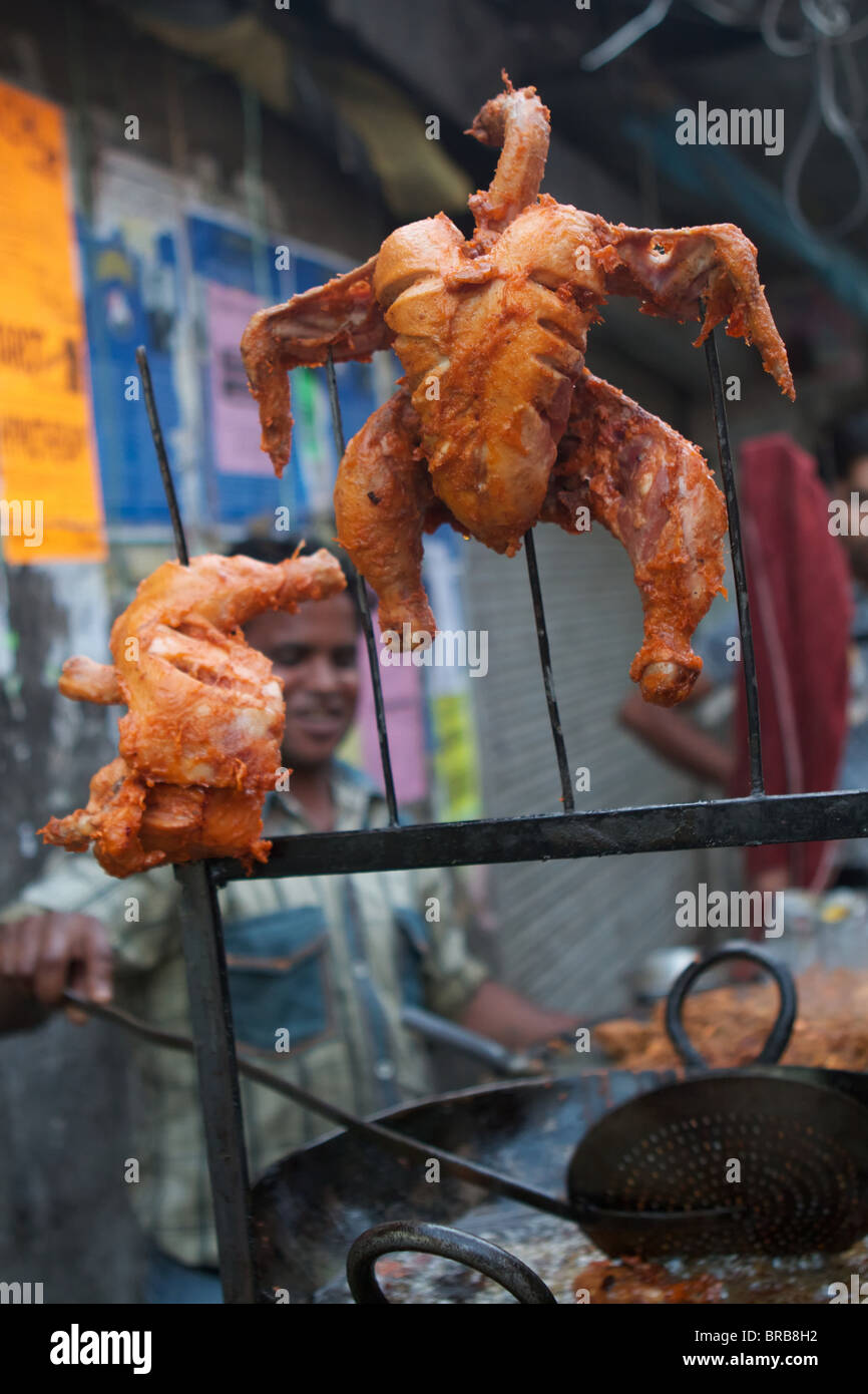 Pollo Tandoori su stick Foto Stock