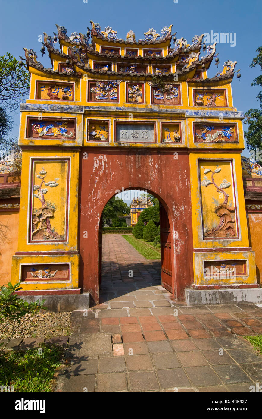 Per Mieu tempio complesso, Sito Patrimonio Mondiale dell'UNESCO, la tonalità, il Vietnam, Indocina, Asia sud-orientale, Asia Foto Stock