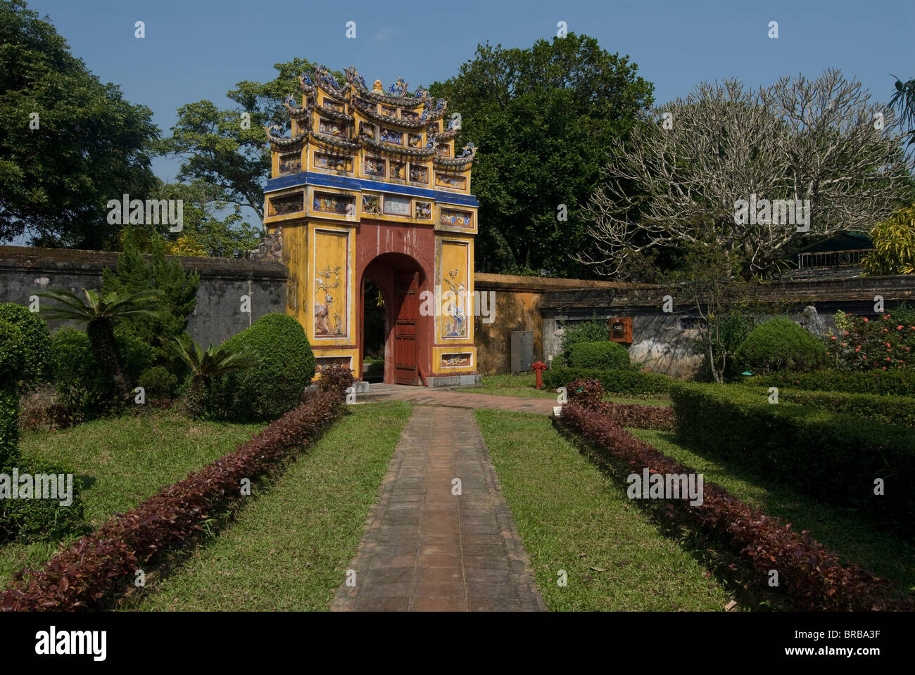 Per Mieu tempio complesso, Sito Patrimonio Mondiale dell'UNESCO, la tonalità, il Vietnam, Indocina, Asia sud-orientale, Asia Foto Stock