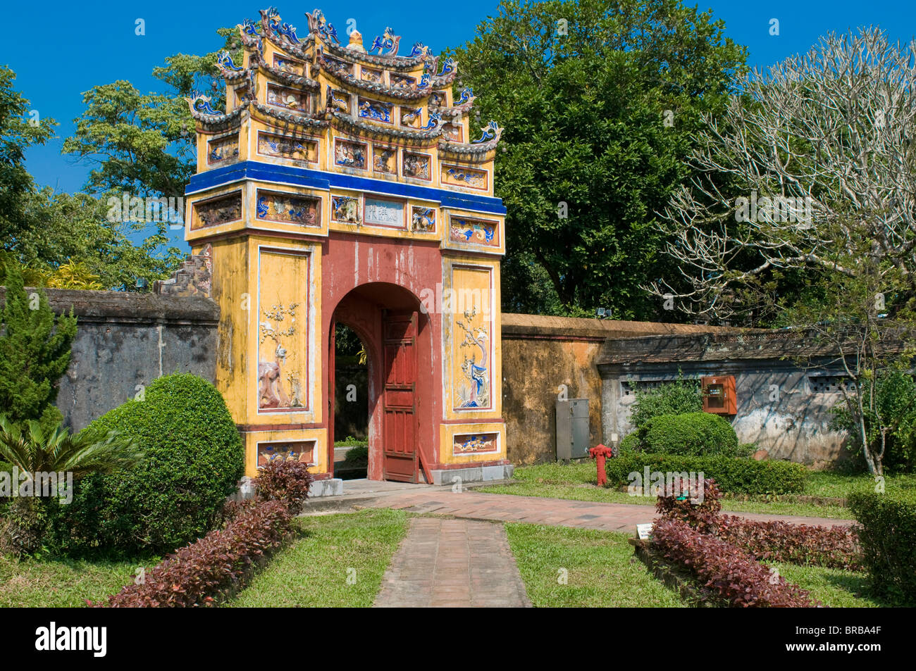 Per Mieu tempio complesso, Sito Patrimonio Mondiale dell'UNESCO, la tonalità, il Vietnam, Indocina, Asia sud-orientale, Asia Foto Stock