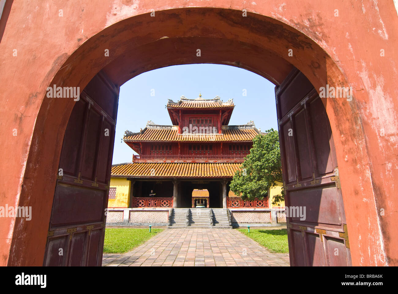 Per Mieu tempio complesso, Sito Patrimonio Mondiale dell'UNESCO, la tonalità, il Vietnam, Indocina, Asia sud-orientale, Asia Foto Stock